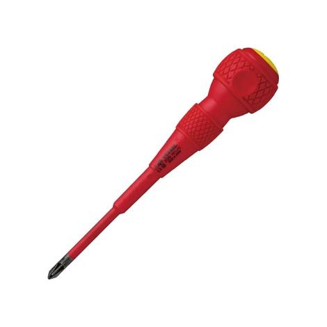 Tournevis Ball Grip Vde Isole 1000V Pour Vis Pozidriv Pz1X75Mm Vessel