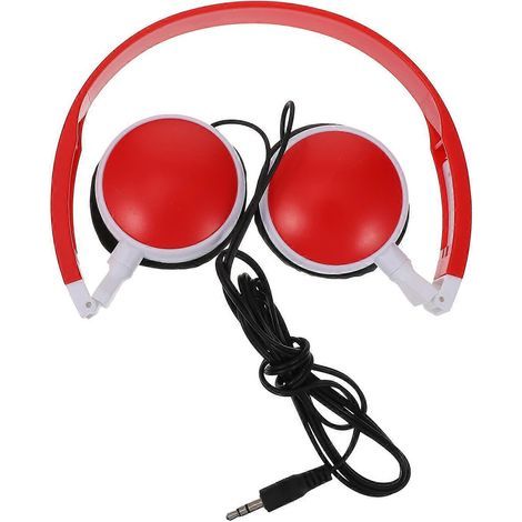 faltbarer Stereo-Kopfhörer für Kinder, kabelgebunden – 14,3 x 17 cm – Rot (1/4)