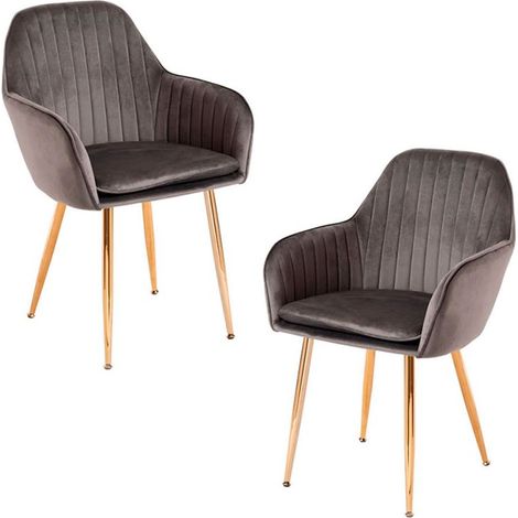 Packs Sillas Comedor - Pack 2 Sillas Chic Golden - Gris oscuro (1/5)