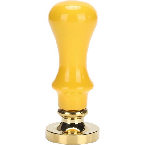 Manche jaune pour sceau de cire miniature vintage, outil artisanal d'étanchéité pour enveloppes et cartons d'invitation, fourniture de bricolage.