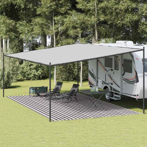 Telo per tenda vidaXL, antracite e bianco, 400x600 cm, HDPE