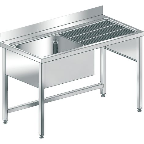 KWC AR Gewerbespüle, MAXIMA, Edelstahl,  verschw. Untergestell, 1400x1000x700 mm