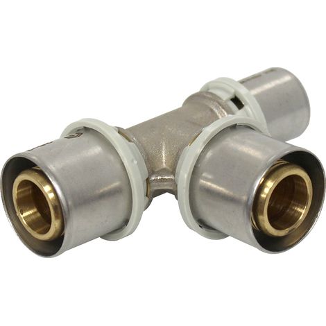 Raccord multicouche à sertir TH - Té inégal Ø26x3,0 - Ø26x3,0 - Ø20x2,0 - Arcanaute (1/5)