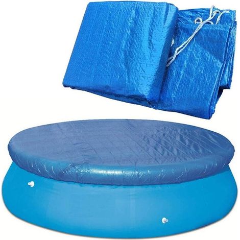 Bâche solaire pour piscine ronde 183 cm – Protection contre feuilles et poussière – Corde de maintien – Réduction évaporation 98% (1/5)