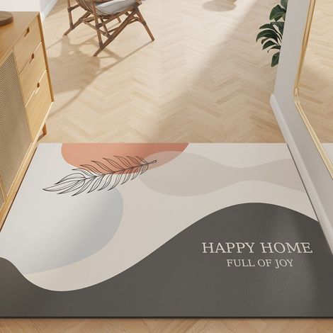 LAN Une feuille unique annonce l'automne - Impression horizontale 5080cm (cuir) Tapis de sol en cuir imperméable et résistant à l'huile, lavable et facile d'utilisation, adapté à un usage domestique, (1/5)
