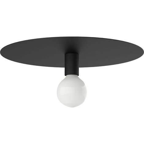 LUMICOM NINA Plafoniera, 1X E27, max 42W, metallo, nero opaco, D.40cm