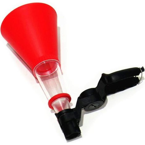 Entonnoir D'huile de Moteur de Voiture, Kit D'équipement de Remplissage D'entonnoir Spécial D'essence Réglable D'entonnoir D'huile de Moteur de Voiture Universel (Rouge) (1/4)