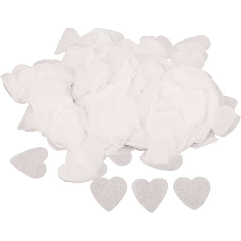 8 Packs Love Heart Confetti Eco Friendly Multifunctional Cute White Heart Confetti for Wedding Party Table Decoration (1/5)