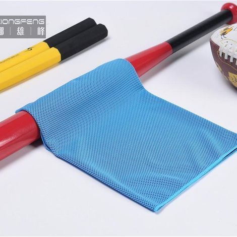 FITLAB-Serviette de refroidissement pour yoga, fitness et sport d’été – sensation fraîcheur immédiate – 30 x 100 cm – lot de 3 – bleu ciel-lsw