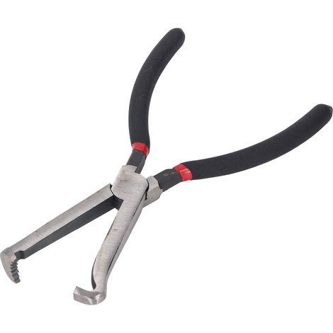 Morsetto di disconnessione universale Ortvai da 20 cm, design ergonomico in metallo nero per connettori elettrici e tubi del carburante sui veicoli. (1/5)