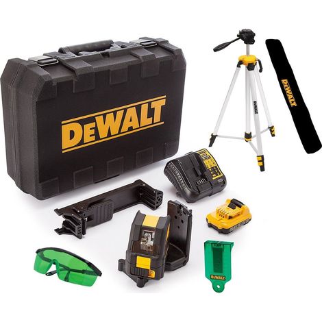 DeWalt DCE088D1G 12v Cross Line Green Laser Level Bracket Tripod Bag DE0892G (1/5)