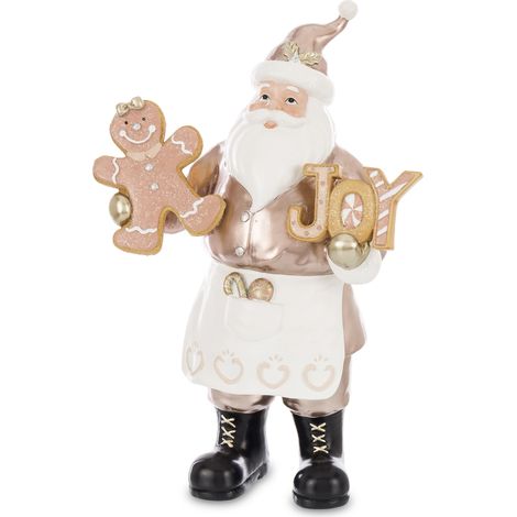 Figurine de Père Noël adorable en plastique multicolore, 32,5 x 22 x 12 cm (1/5)