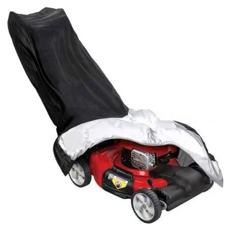 Pair Tondeuse à gazon-Couverture Polyester-Tissu Oxford avec Cordon de serrage, Tondeuses à gazon, Couverture, imperméable et coupe-vent (Noir), 76 x 25 x 44 Po) (1/5)