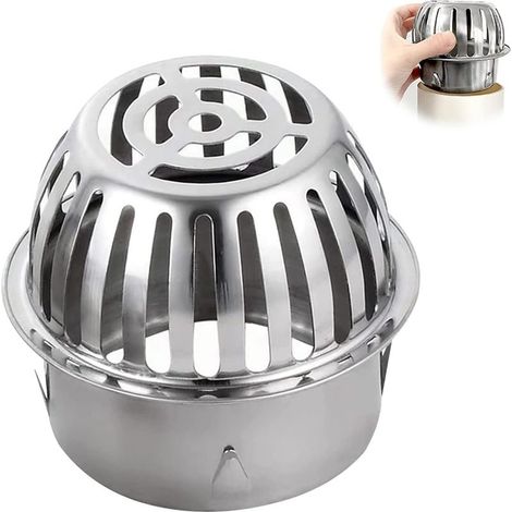 (83mm) Sol Convexe en Acier Inoxydable, 1 Pcs Drain Gouttières Filtrantes, Filtre de Gouttière en Acier Inoxydable pour Les Drains Anti Blocage (1/4)