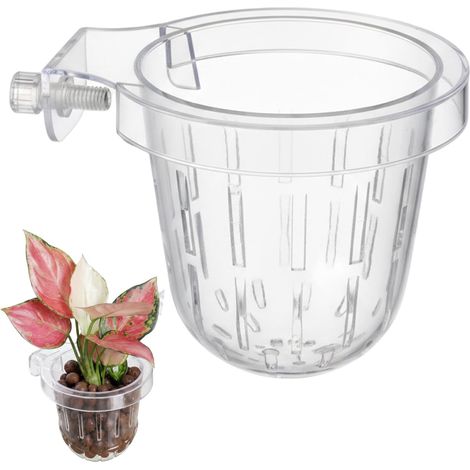 Support pour plantes d'aquarium, panier décoratif suspendu avec trous une croissance saine (1/5)