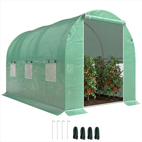 SunJet Serre de jardin, serre horticole, Serre tunnel 6 m² acier - Réf. Q91KSZ9UU10Y (1/5)