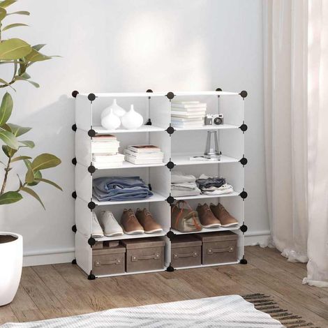 vidaXL Zapatero PP transparente 84x32x88,5 cm (1/5)