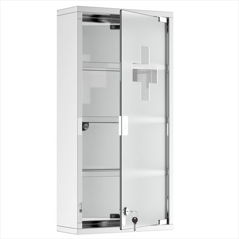 Meuble de salle de bain murale 3 étagères 30 x 12 x 60 cm Métal (1/5)