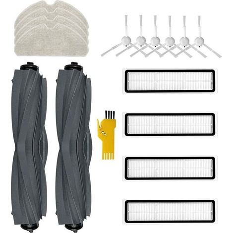 Kit accessoires pour aspirateur robot Dreame D10s D10s Pro Pièces de rechange 16 paquets 2 brosses principales, 4 filtres, 6 bros (1/5)