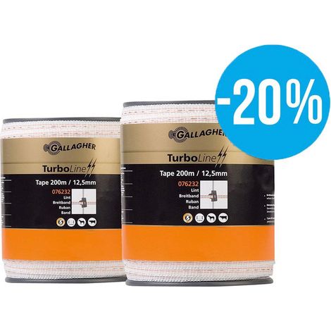 OFFERTA SPECIALE Duopack Nastro TurboLine 12,5mm bianco 2x200m