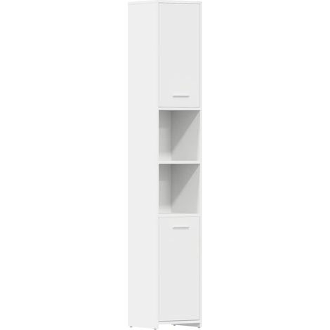 Mobile da Bagno Armadio da Bagno Bianco 30x30x183,5 cm in Legno tecnico (1/5)