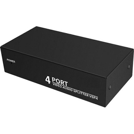Répartiteur AV 4 voies 1 entrée 4 sorties répartiteur AV composite prise ue-- (1/5)
