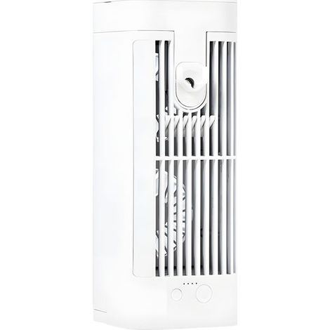 mini climatiseur portable,3vitesse,pulvérisation Réfrigération,Veilleuse,Recharge USB-C,Convient pour la maison le bureau(Blanc) (1/5)