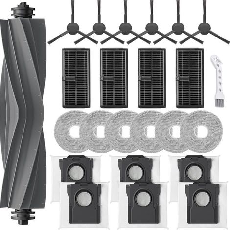 Zubehör für Dreame L10s Pro Ultra Heat/L10s Ultra Gen 2/L40 Ultra AE/X30 Ultra. Für Mova E30 Ultra. 1 Hauptbürste, 6 Staubbeutel, 4 Filter, 6 Wischpads, 6 Seitenbürsten. (1/5)