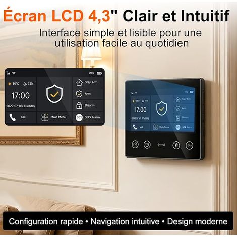 Alarme Maison sans Fil 4G + WiFi, Kit Alarme sans Abonnement (1/4)