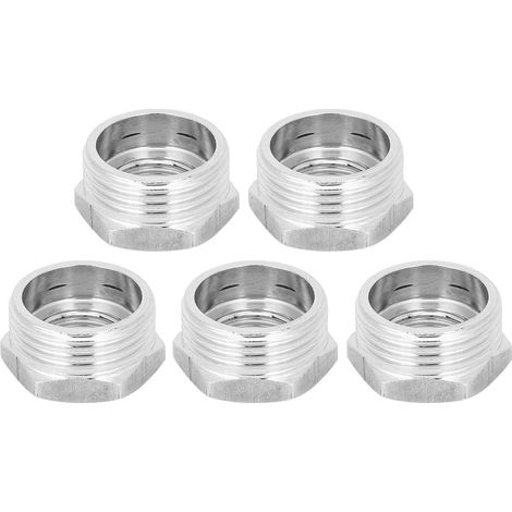 Lot de 5 adaptateurs réducteurs NPT mâle 1 pouce vers NPT femelle 1/2 pouce, raccords de tuyauterie filetés à tête hexagonale (1/5)