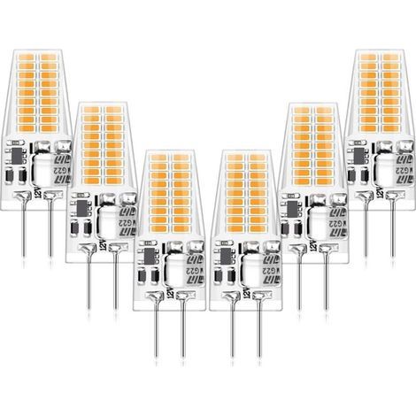 G4 Led Warmweiß Birnen, 3W G4 LED Birnen 12V, Ersatz für 30W Halogenlampen, Energiesparlampe 3000K, 300LM AC/DC LED Lampen Nicht Dimmbar, 6er Pack (1/5)
