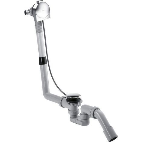 Ensemble vidage / trop-plein HG AXOR EXAFILL S avec set de finition pour baignoires normales chrome
