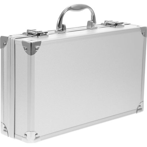 Mallette en aluminium pour outils, boîte de rangement multifonction avec revêtement en mousse, poignée portable, 11,81 x 6,69 x 3,14 pouces pour bureau, maison et voyages (1/5)