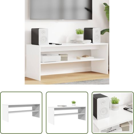 Wohnzimmer Schrank - TV-Schränk Weiß 100 x 35 x 40 cm Holzwerkstoff (1/5)