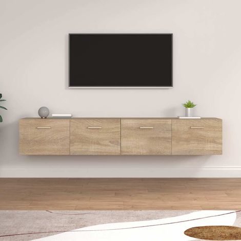 vidaXL Armarios pared 2 uds contrachapada roble Sonoma 100x36,5x35 cm (1/5)