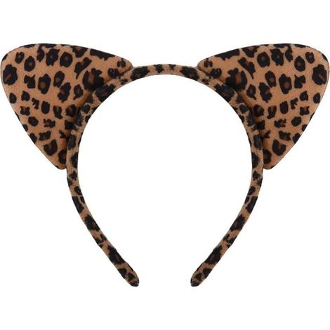 Serre-tête avec oreilles de chat léopard pour femmes et filles - Bandeau avec oreilles de chat - Bandeau pour femme - Cadeau d'Halloween, d'anniversaire, de Noël (1/5)