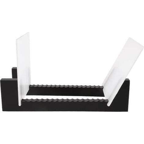 Rangement pour disques vinyles - Présentoir pour disques vinyles LP de 34,8 cm de long - Porte-disques vinyles (noir) (1/5)