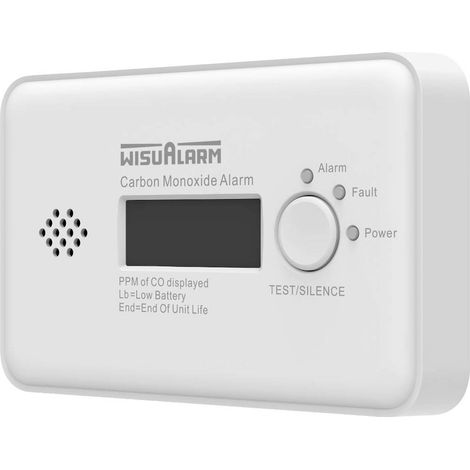 WISUALARM DHI-HY-GC20C DÃ©TECTEUR DE DIOXYDE DE CARBONE INTERCONNECTABLE Ã  PILE(S) GAZ DÃ©TECTÃ© MONOXYDE DE CARBONE (1/4)