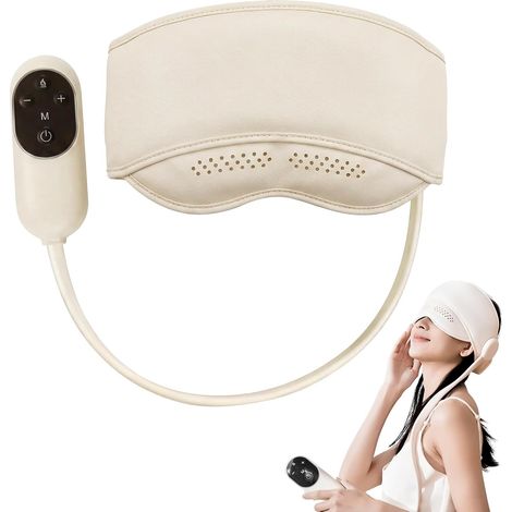 Electric massager for headaches,  eye massager with heat,  rechargeable head and eye massager for stress,  relaxation,  and fatigue relief (1/5)