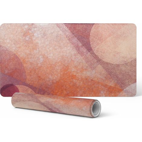 Alfombrilla antideslizante para escritorio de oficina con dise帽o de c铆rculos abstractos, 100x50 cm.