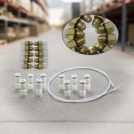 Tuyau de suspension pneumatique pour Mercedes + raccords droits de réparation 10 x 4 mm + vanne M8 (1/5)