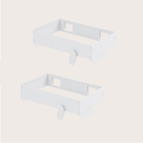 Cubo de basura plegable, ideal para encimeras de cocina, artículos básicos de cocina, soporte de pared para bolsas de plástico (blanco, 2 unidades) (1/5)