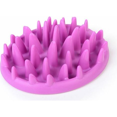Gamelle Anti-glouton pour Chien et Chat - Évite de Manger Trop Vite (Violet) (1/4)
