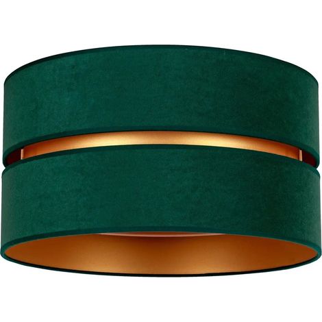 [GEBRAUCHT] B-Ware Duo Deckenleuchte Lampe Deckenlampe Grün/Gold Samt Metall ø60cm Dimmbar