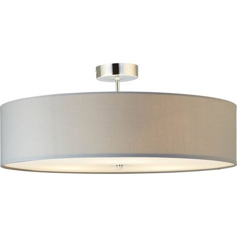 BRILLIANT Lampe Andria Deckenleuchte 60cm chrom/hellgrau  3x A60, E27, 60W, g.f. Normallampen n. ent.  Für LED-Leuchtmittel geeignet  Dimmbar bei Verwendung geeigneter Leuchtmittel (1/5)