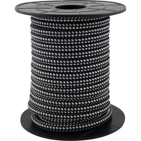 Cable eléctrico textil 10 metros 2x0.75mm Negro/Blanco GSC 3902990 (1/2)
