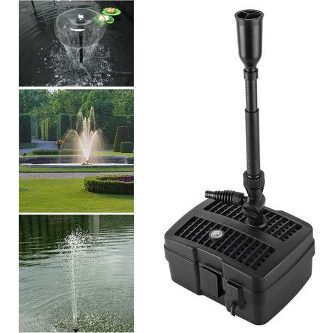 Pompe de Bassin 4 en 1 avec Filtre, Filtre UV 5 W, 1000 l/h, avec câble d'alimentation de 10 m pour Fontaine et Jardin (1/5)