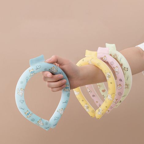 Gerät zur Vorbeugung und Kühlung von Sommerhitze: Nackenbandage mit Phasenwechselkühlung (PCM), geeignet für Sport und Outdoor-Aktivitäten, saugfähige und kühlende Nackenbandage, blau. (1/5)