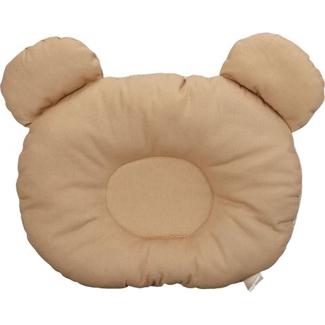 Oreiller bébé respirant et doux, prévient la plagiocéphalie, soutien et modelage de la tête du nouveau-né, marron (1/5)