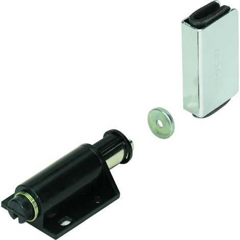 Hettich Druckmagnetschnäpper für Glastür, schwarz, 17 x 28 x 34 mm, 1 Stück Scharnier
